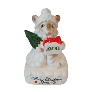 Avon Precious Moments Mouse Figurine Merry Christmas 1980 Collectible